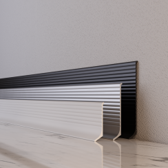 Плинтус алюминиевый "Антиплинтус" анод волнистый NV4011